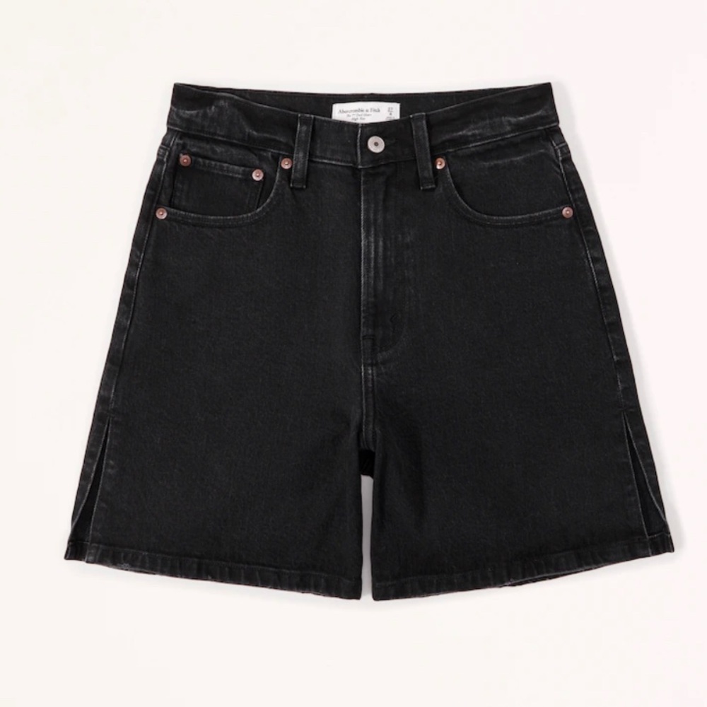 Abercrombie black dad shorts